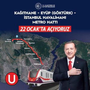 Cumhurbaşkanı Erdoğan’ın Katılımıyla Kağıthane-Havalimanı Metrosu Açılıyor