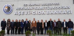 Kartallı Muhtarlardan Kartal Belediyesi Aşevi-Gıda Bankası ve Afet İşleri Müdürlüğü’ne Ziyaret