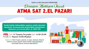 Kartal’da “Atma Sat İkinci El Pazarı” Başlıyor