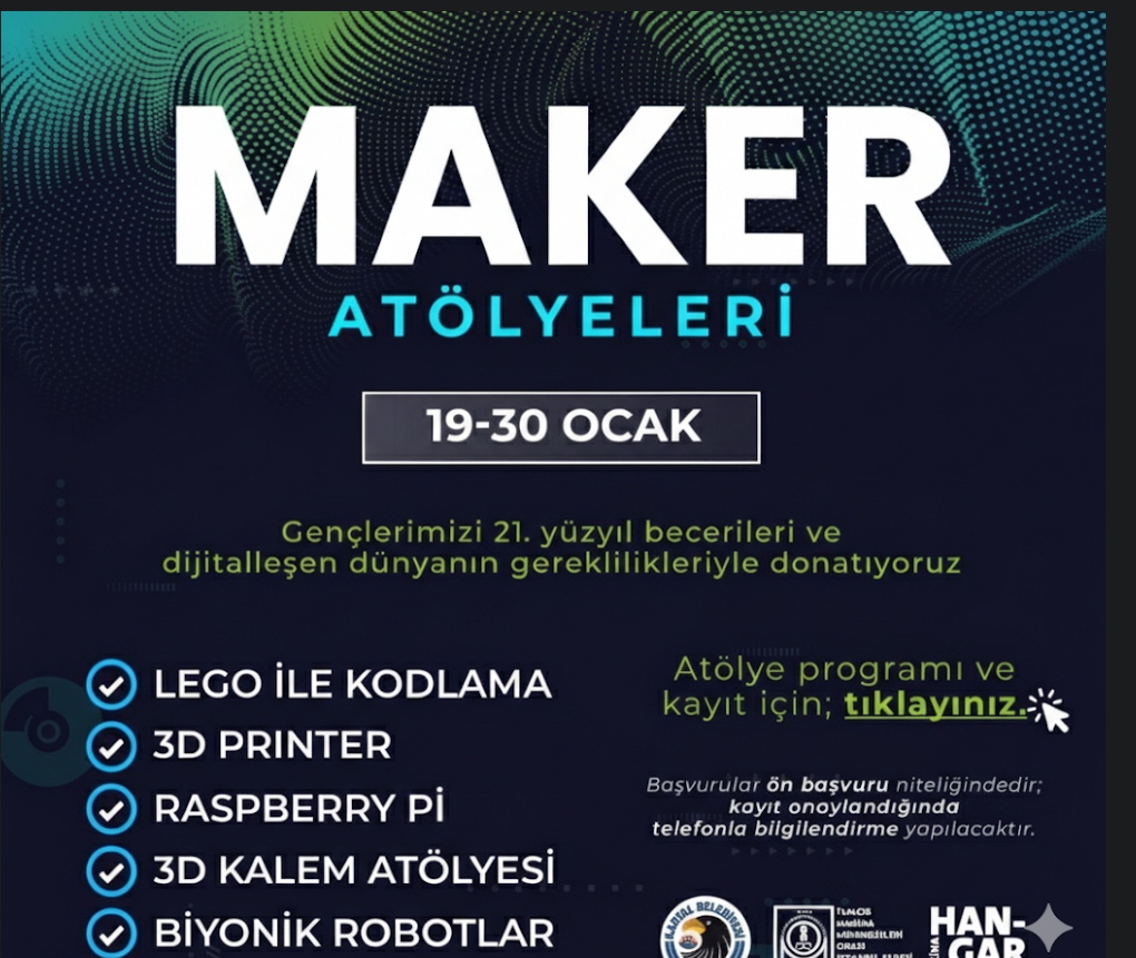 Kartal Belediyesi Maker Atölyeleri Ara Tatilde Çocuk ve Gençlerle Buluşuyor