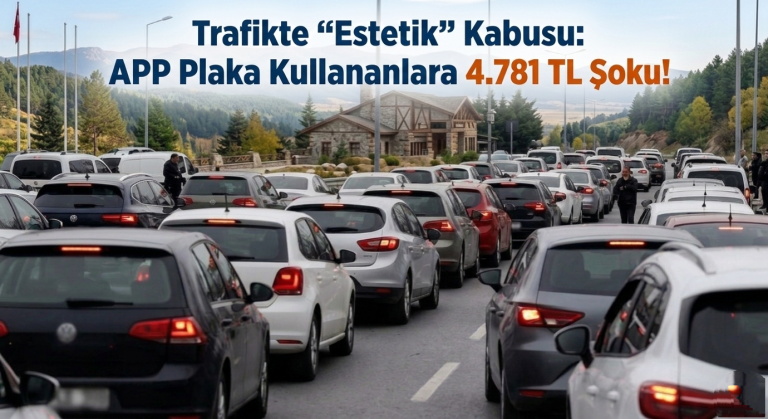 Trafikte “Estetik” Kabusu: APP Plaka Kullananlara 4.781 TL Şoku!