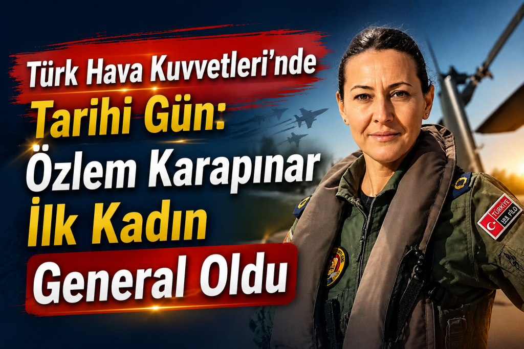 Türk Hava Kuvvetleri’nde Tarihi Gün: Özlem Karapınar İlk Kadın General Oldu