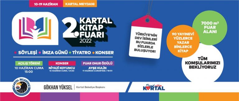 En Büyük Kitap Fuarı Organizasyonlarından “Kartal Kitap Fuarı” Başlıyor.