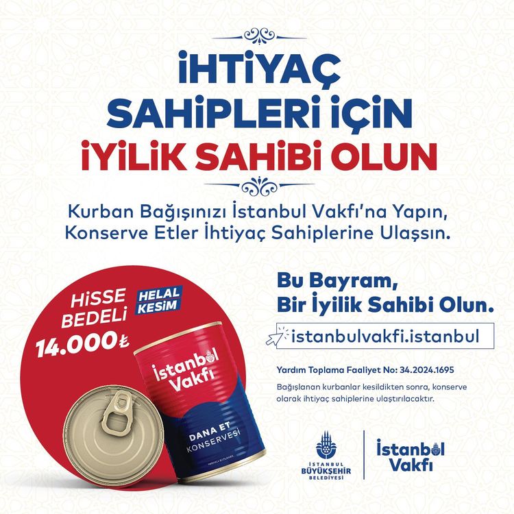 İstanbul Vakfı’nın Kurban Bağışı Kampanyası Başladı.
