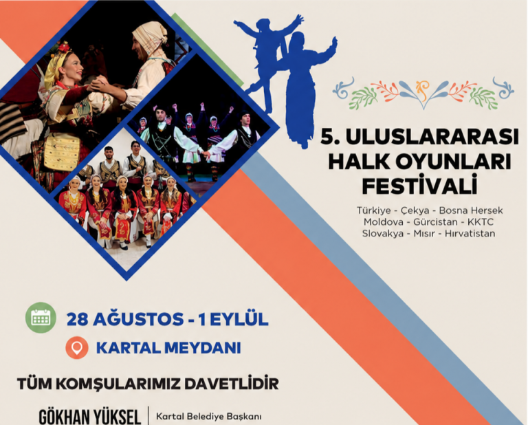 Kartal’da 5. Uluslararası Halk Oyunları Festivali Başlıyor